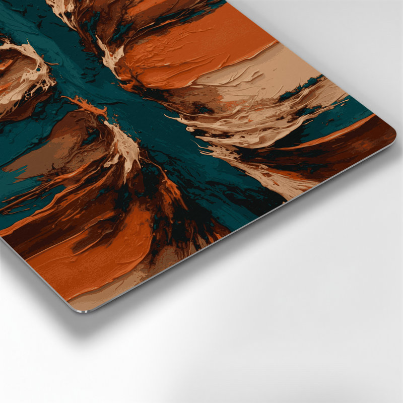 Abstract Landscape 95 Black Metal Wall Art, 16" H x 16" W