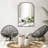 Fan-Shaped Wrought Iron Framed Decorative Mirror-664117793-664117795