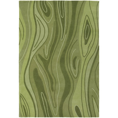 Tapis vert touffeté à la main Inhabiter