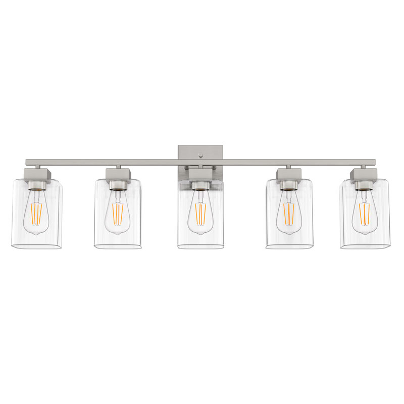 Hartshorn Vanity Light, Brushed Nickel, 5 Lights