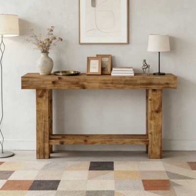 63" Solid Wood Console Table