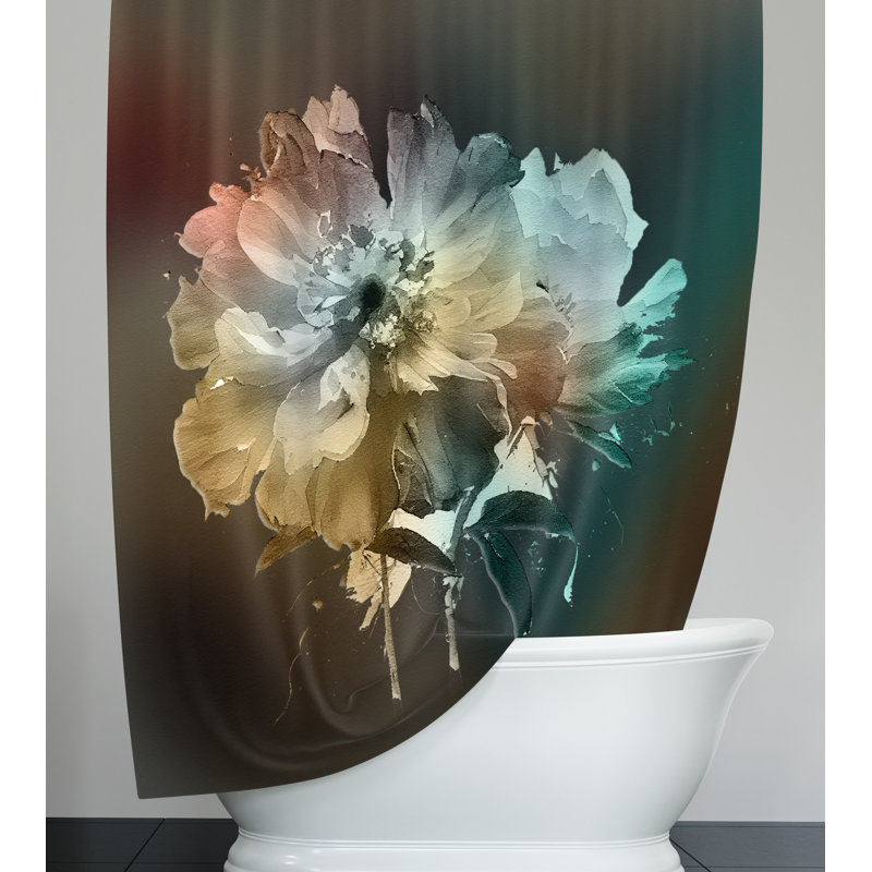 Yarmuth Floral Shower Curtain, 72" H x 70" W