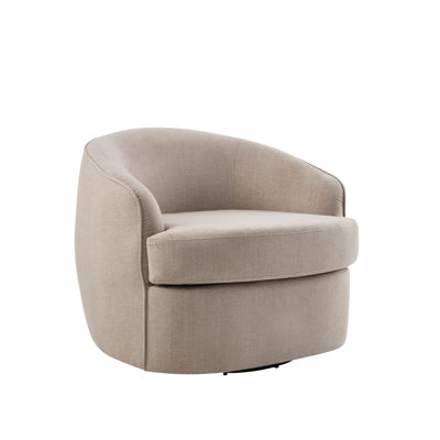 360 Swivel Chair For Bedroom, Gray - Contemporary Grace Plus Stain Fabric, Foam, Quick Assembly Process Chair, Bedroom Decor Perfection Water-Repellent Comfortable And Easy