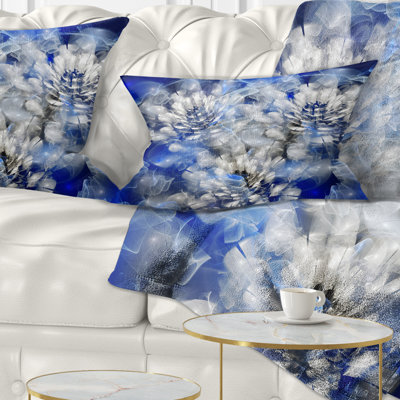 Coussin lombaire floral fractal chrysanthemum