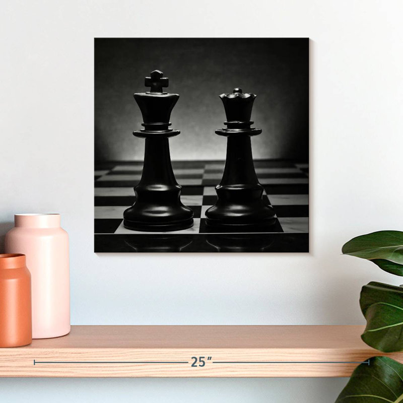 Senne Black Chess Pair, 16" H x 16" W
