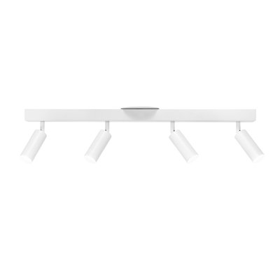 Bianca  4-Light Matte White Dimmable LED Integrated Track Lighting with Pivoting Track Heads