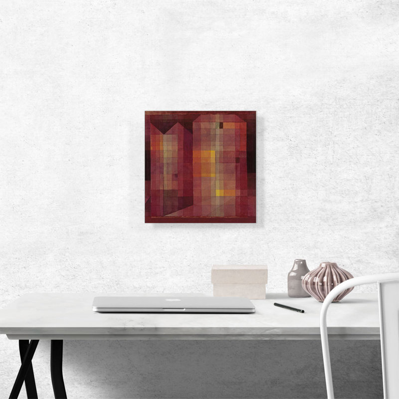 «Burg 1 1923» par Paul Klee - reproduction d'art sur toile tendue, H 12 po x l 12 po x P 1,5 po