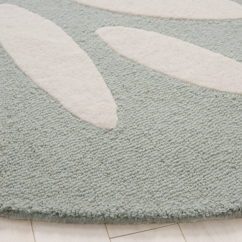 Takarah Kids Hand Tufted Wool Pile Rug, Round 6'