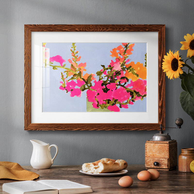 " Saturated Spring Blooms II ", 14" H x 20" W, Maple