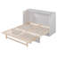 Grand lit escamotable avec grands tiroirs, blanc