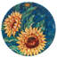 Ensemble de 4 grandes assiettes Golden Sunflowers