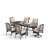 Sutiya 6 - Person Rectangular Extendable Outdoor Dining Set with 2 Swivel Chairs & Cushions
