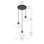Luminaire suspendu sphérique pour îlot de cuisine à trois lumières avec accents en verre Snead-2129991284-2129991287-2130436244