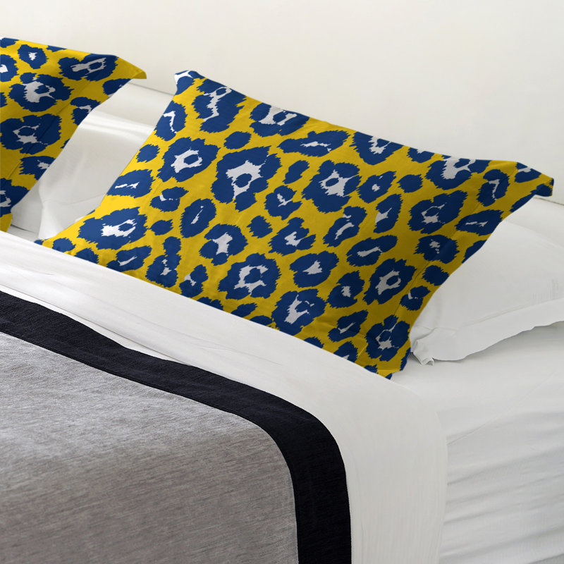 Polyester Animal Print Sham Set, Standard, Polyester, Gold