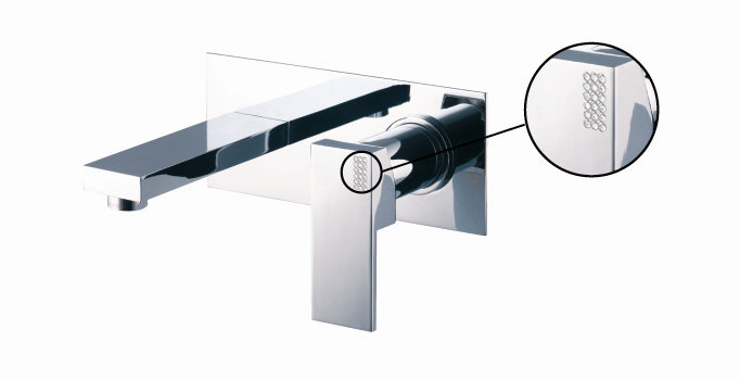 Brick Wall Mounted Optional Single-handle Bathroom Faucet, Brushed Nickel