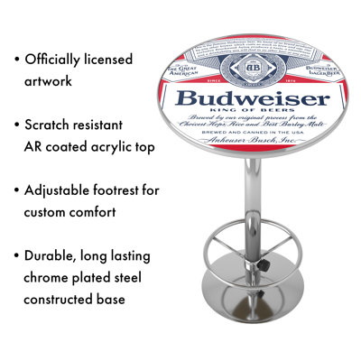 Table de bar avec repose-pieds Budweiser