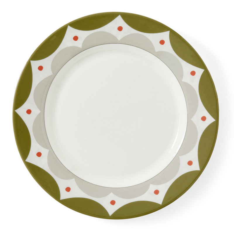 Geo Piece Porcelain China Dinnerware Set - Service for 4