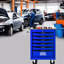 Chariot à outils 6 tiroirs pour garage, chariot à roulettes en métal avec roues, noir et bleu, verrouillage par clé-171411358