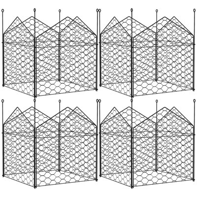 Protecteur de plantes pour animaux 12 "x 14" Cage à plantes en métal, paquet Cloches de jardin pour plantes