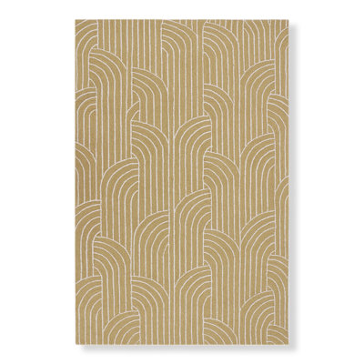 Deco Geometric Area Rug in Honey