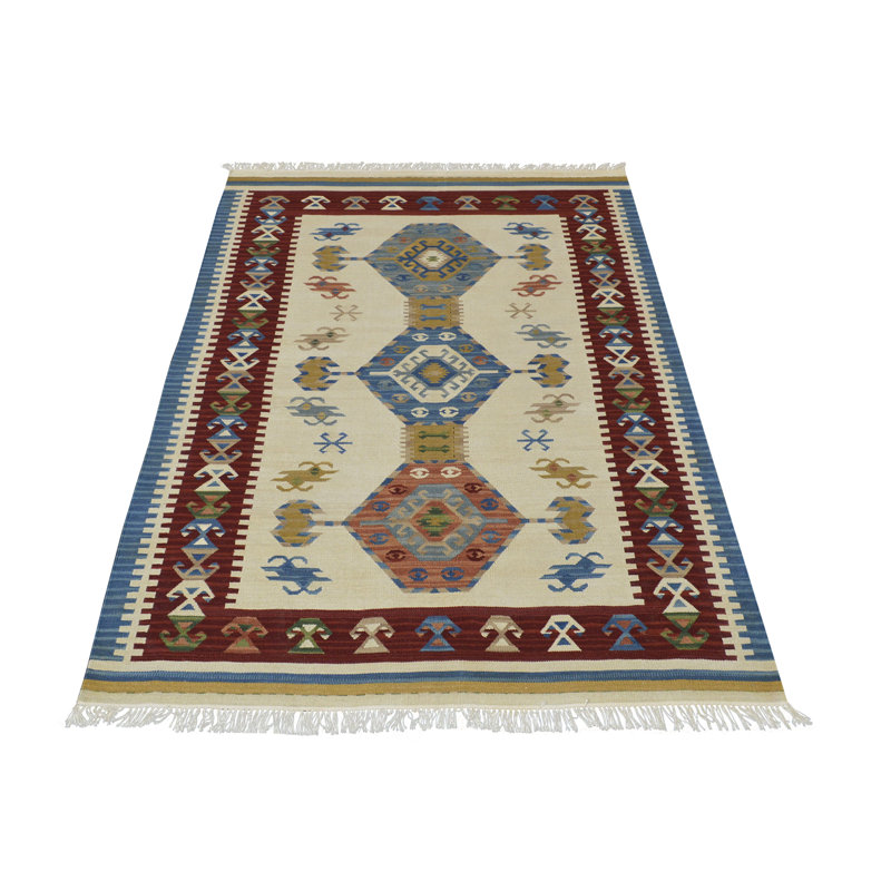 Southwestern Wool Hand Woven Area Rug, Rectangle 75 x 125cm