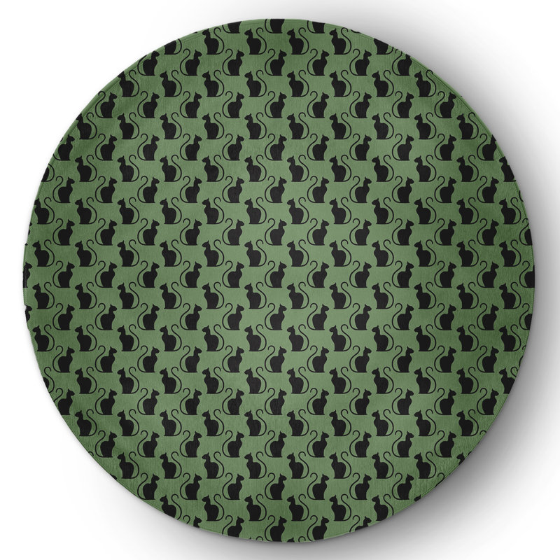 Dehja Chenille Indoor Rug, Round 5'