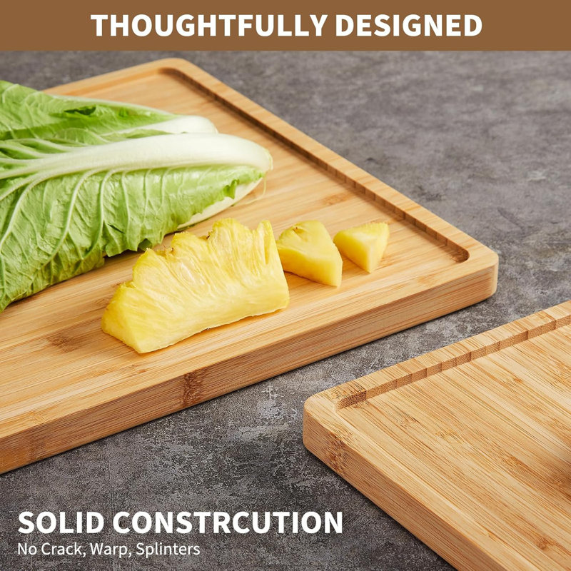  3-pieces Set 0.8'' Thickness Cutting Board With Wooden Holder