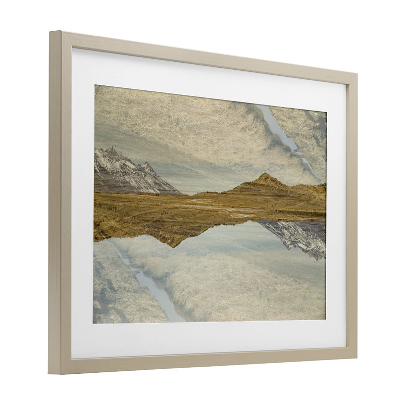 «Reflecting Prairie Scenery», reproduction d'art sous verre encadrée par Robin Vandenabeele, H 14 po x l 20 po