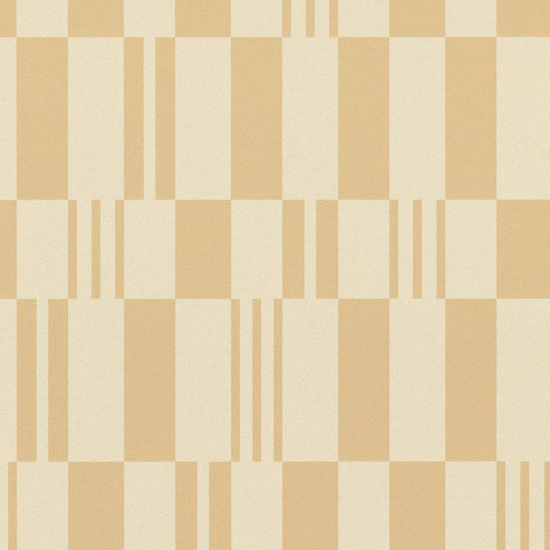 Papier peint rayé soleil, Orange