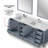 Jacques 84 in. W x 22 in. D Double Bath Vanity, and 34 in. Mirrors-37292517-112957818