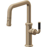Descanso Kitchen Pull-Down Kitchen Faucet with Button Sprayer - Quad Spout