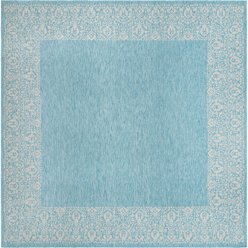 Tapis extérieur d'extérieur couleur océan, Carré 13 pi