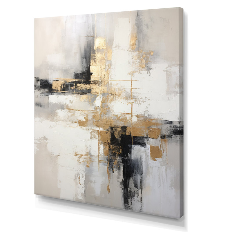 «Essential Bliss Minimalisme», peinture abstraite sur toile grise, H 32 po x l 16 po, Toile tendue, Sans cadre