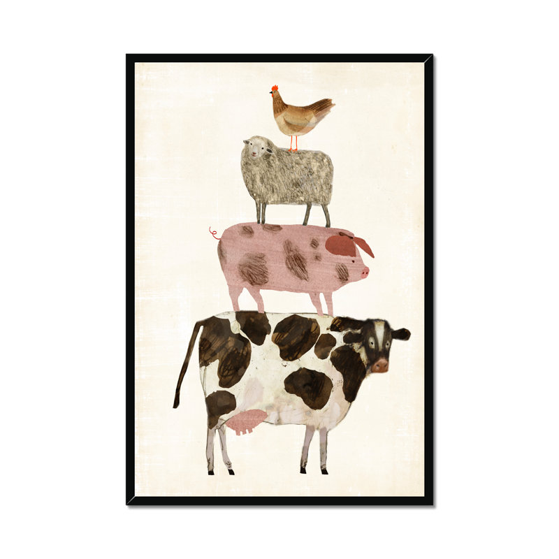 Barnyard Buds IV by Victoria Borges - Wrapped Canvas Painting Print, Black Framed Paper Print, 50cm H x 34cm W
