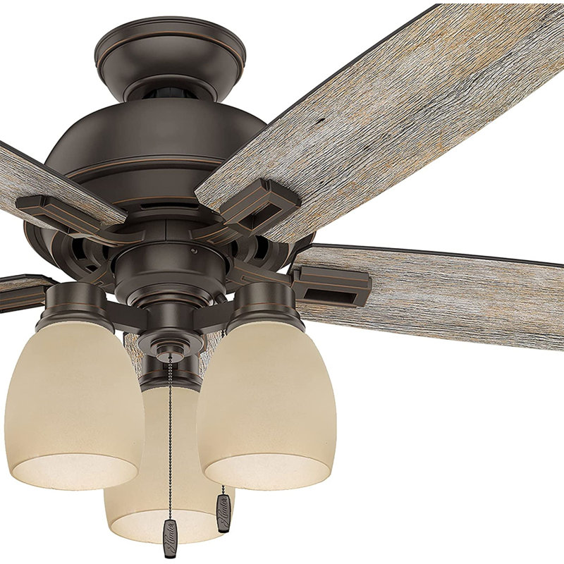Abat-jour de ventilateur de plafond en verre H 4,25 po x l 4,25 po (à visser) beige