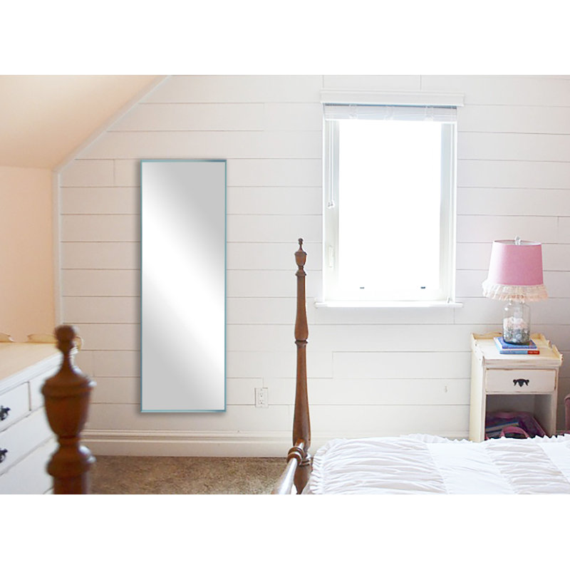 Derosier Metal Flat Wall Mirror, 30'' x 59'', Robins Egg