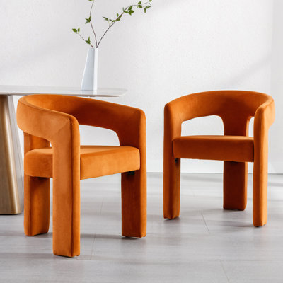 Modern Upholstered Barrel Dining Chairs
