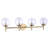 Everly Quinn Auresa Soft Brass With Clear Vanity Light