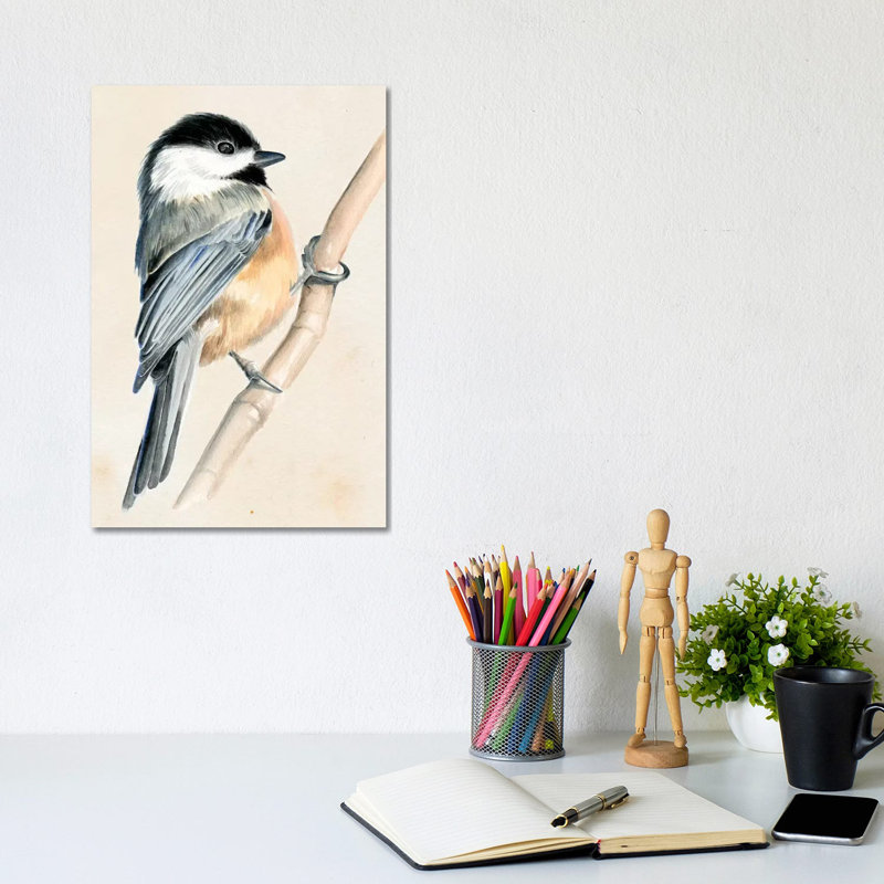 Little Bird On Branch II by Jennifer Paxton Parker - Wrapped Canvas Print, 20.32 cm H x 30.48 cm W