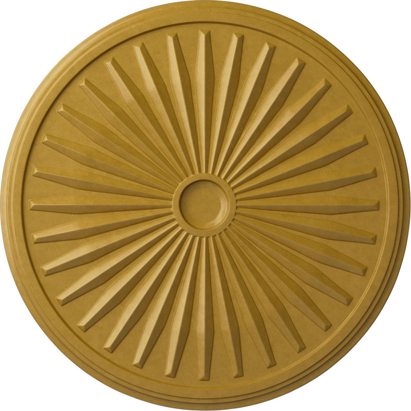 Médaillon de plafond de 33 1/8 po x 3 1/2 po x P 1 3/8 po (convient aux auvents jusqu'à 5 po), Or iridescent