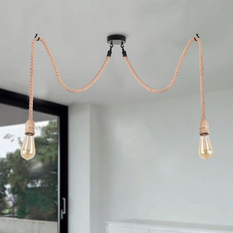 2 - Light Black Kitchen Island Pendant
