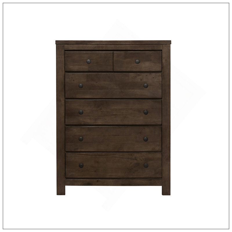 Brown 5-Drawer Chest