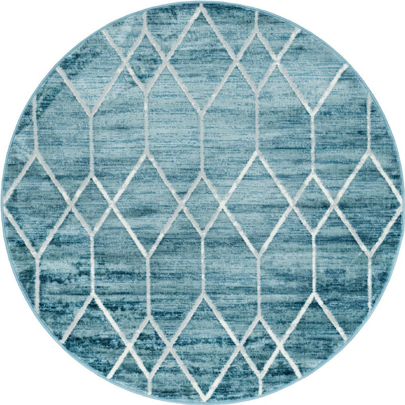 Tapis contemporain Clidy, Rond 3 pi 3 po