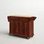 Chariot de cuisine en bois massif de 51,5 po avec roulettes verrouillables Ken-67115717