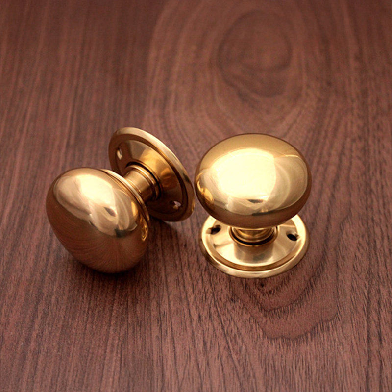 Cottage Small 40mm Rim/Mortice Door Knob, Polished Brass