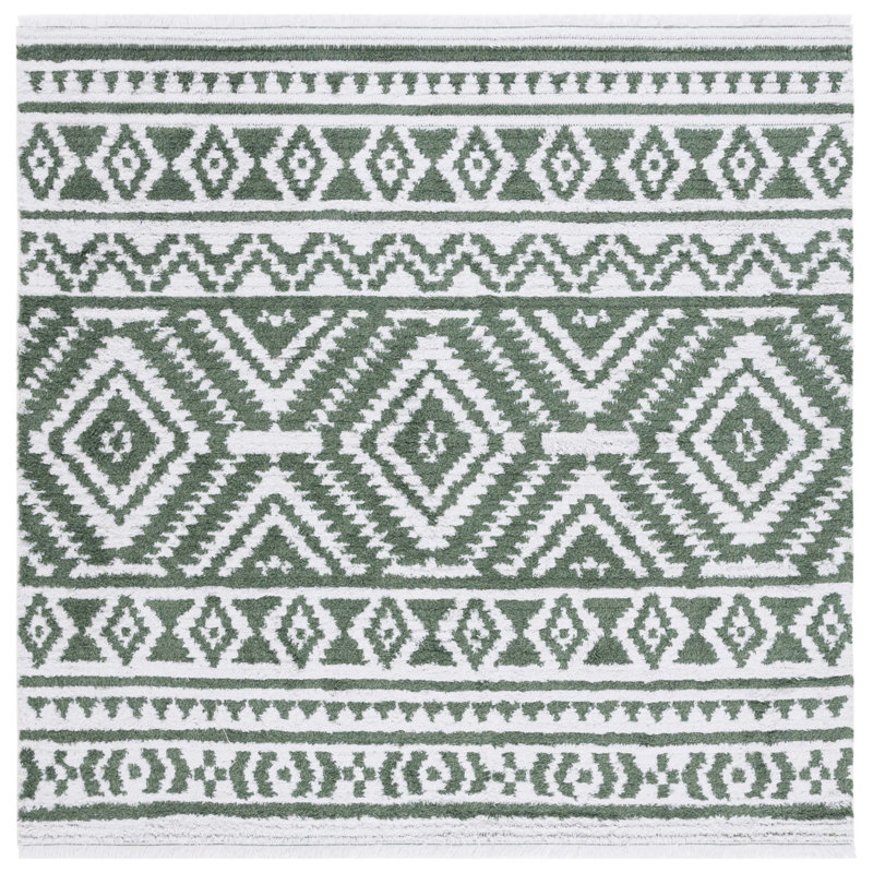 Brander Performance Geometric Rug, Square 6'4"