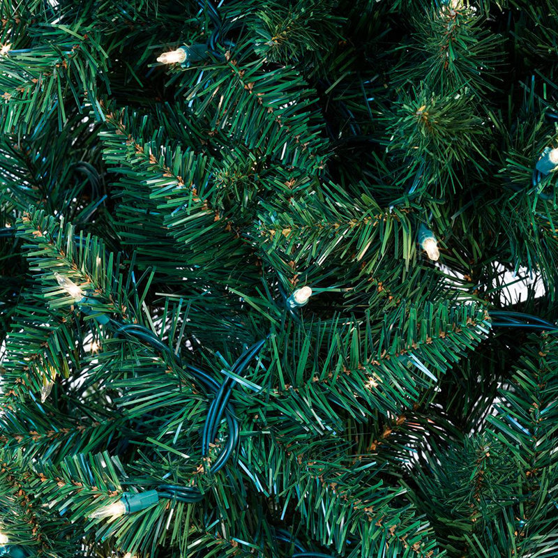 Arbre de noël artificiel pin vert 4,5 pi avec 200 lumières blanches Pre-lit