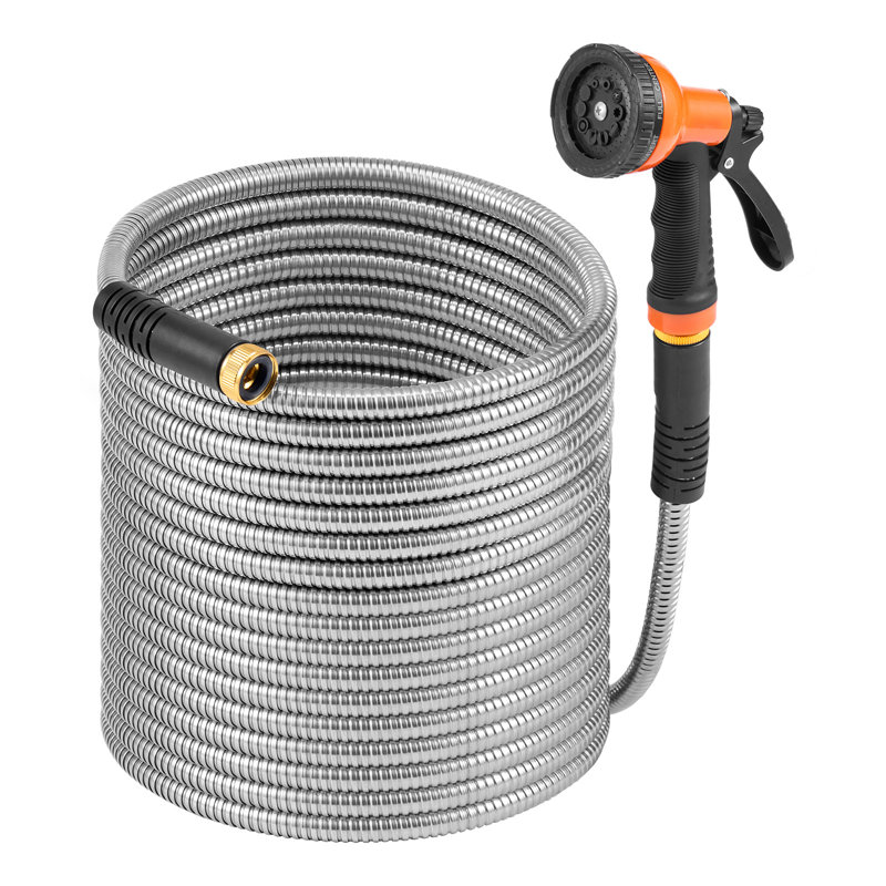 Boyau d'arrosage en acier inoxydable 100 pi