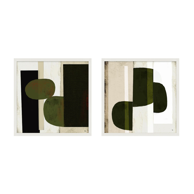 Collage par StudioM - ensemble de 2 cadres photo, H 16 po x l 32 po, Blanc