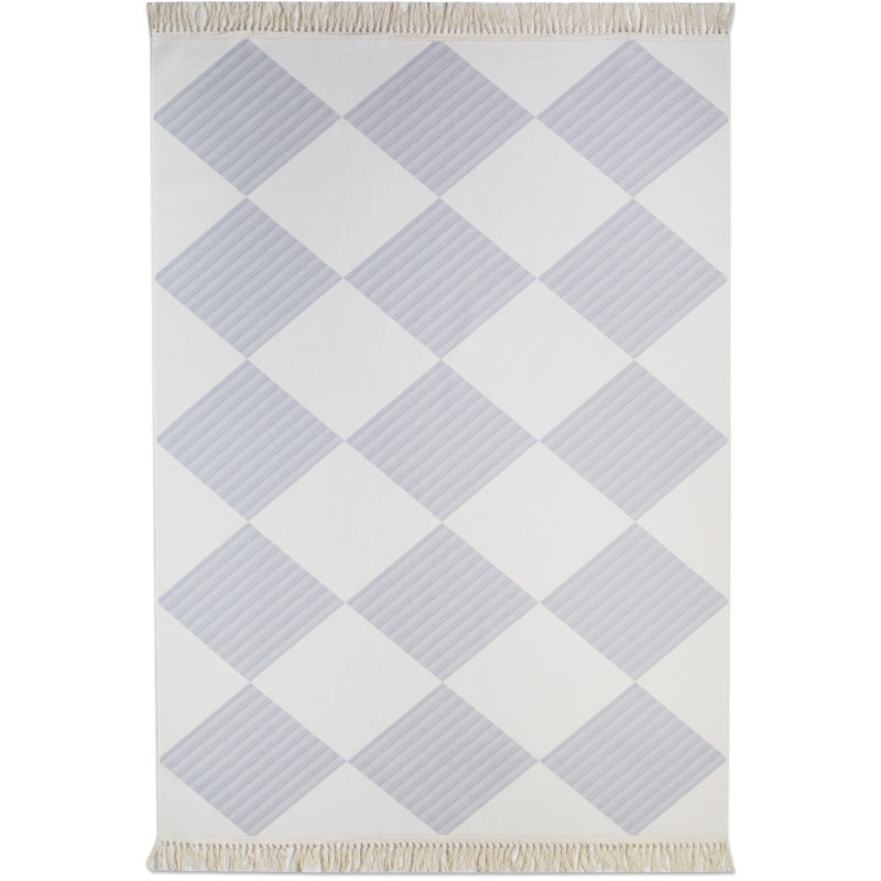 Tapis à franges mauve lavande simple, Rectangle 4 pi x 6 pi